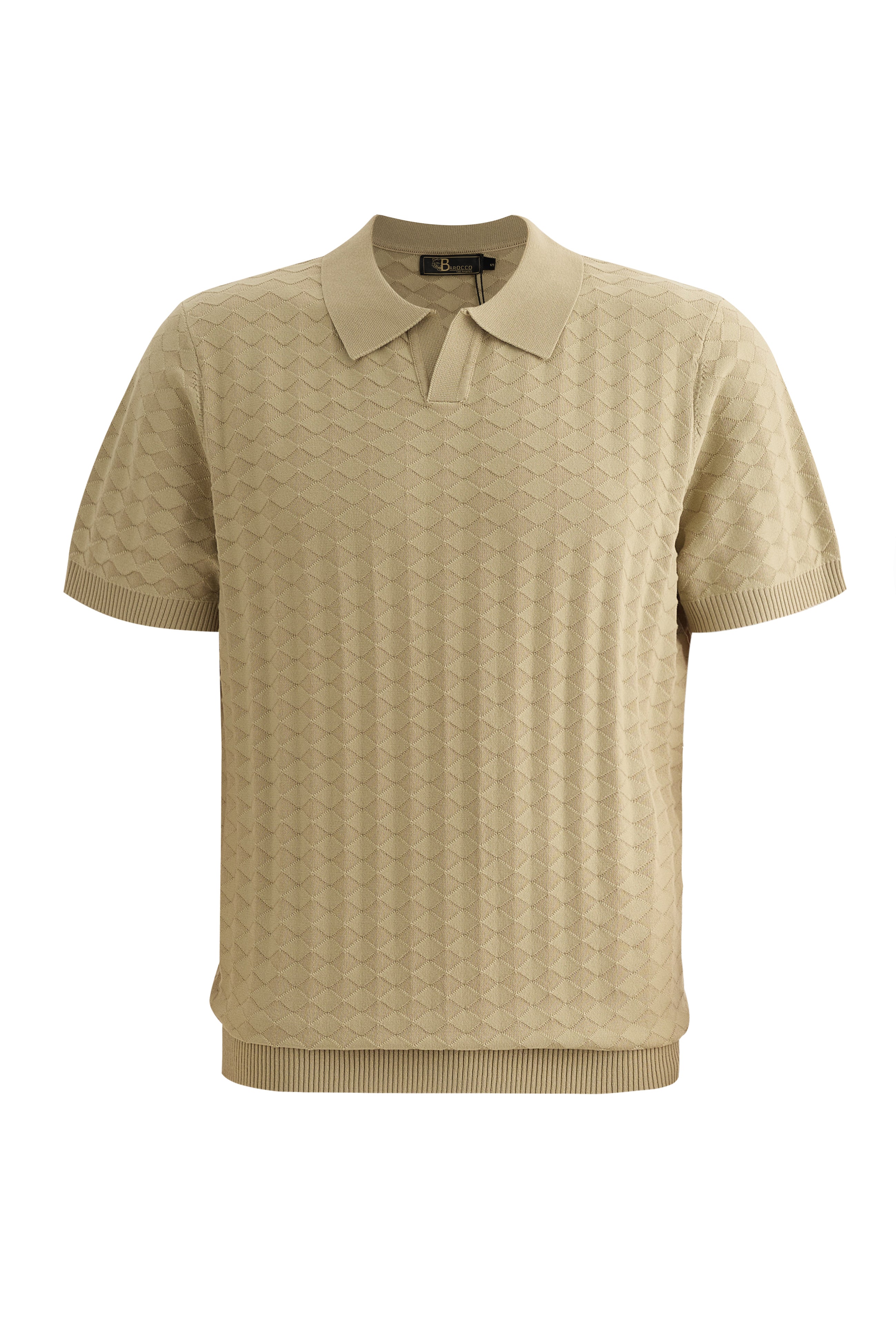 The Portofino Textured Knit Polo KHAKI