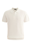 The Portofino Textured Knit Polo WHITE