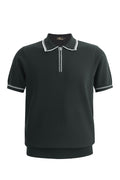 Riviera Contrast Trim Knit Polo BLACK