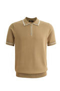 Riviera Contrast Trim Knit Polo KHAKI