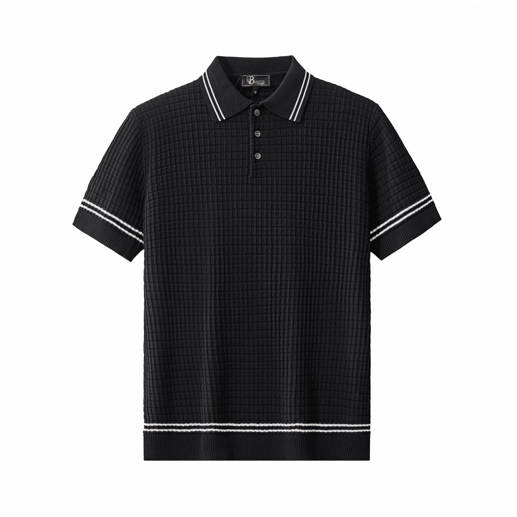 Refined Motion Knit Polo BLACK