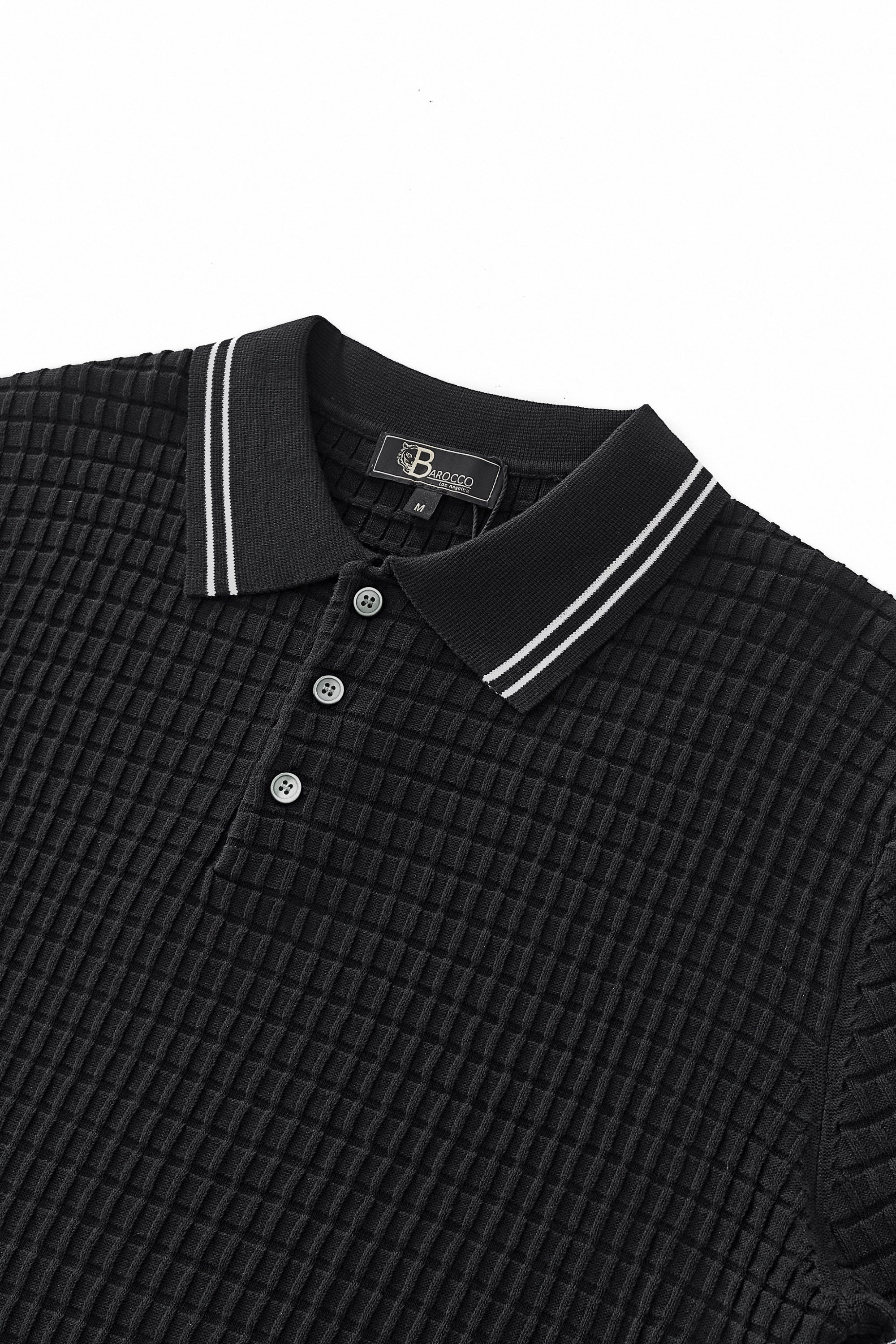 Refined Motion Knit Polo BLACK