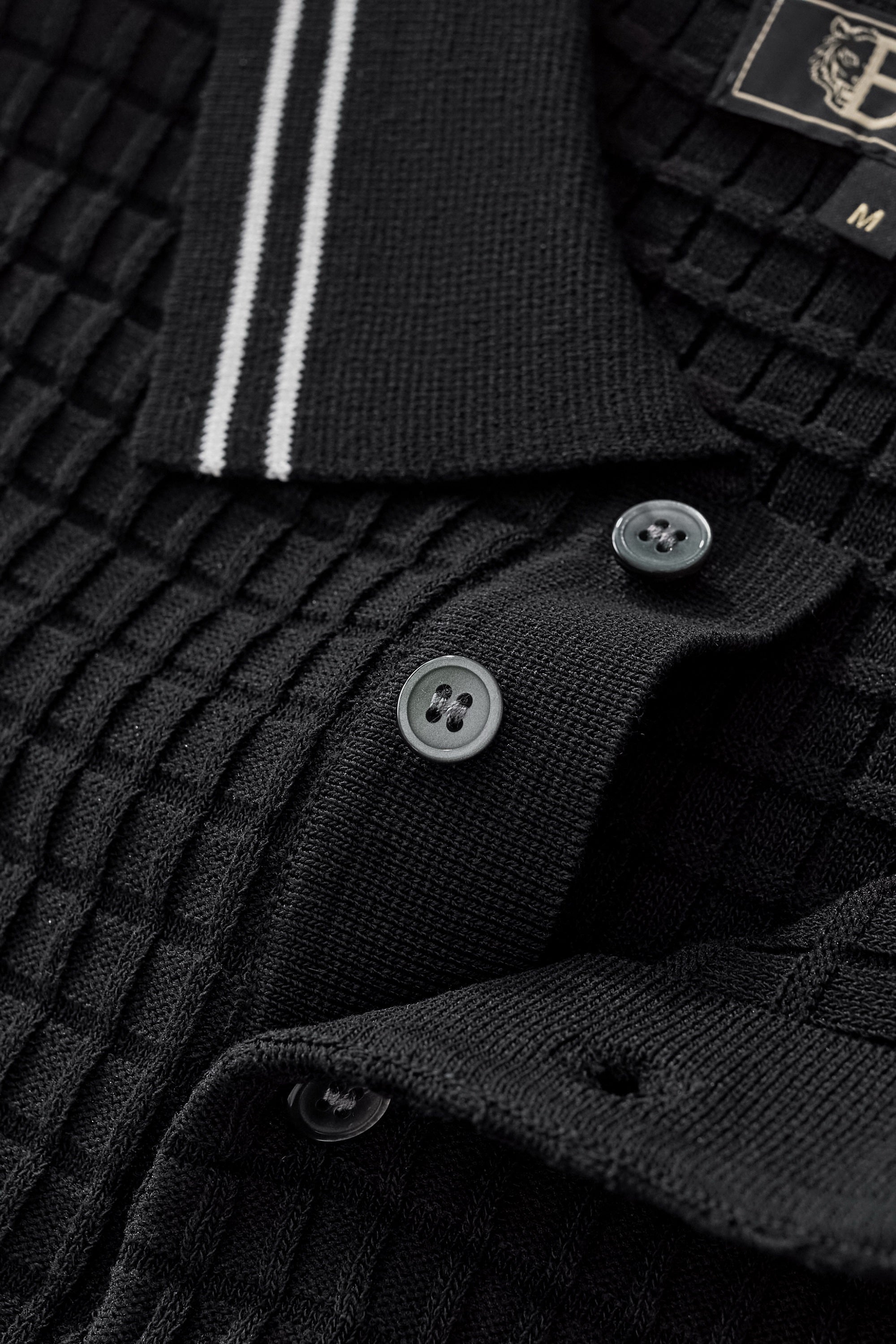 Refined Motion Knit Polo BLACK