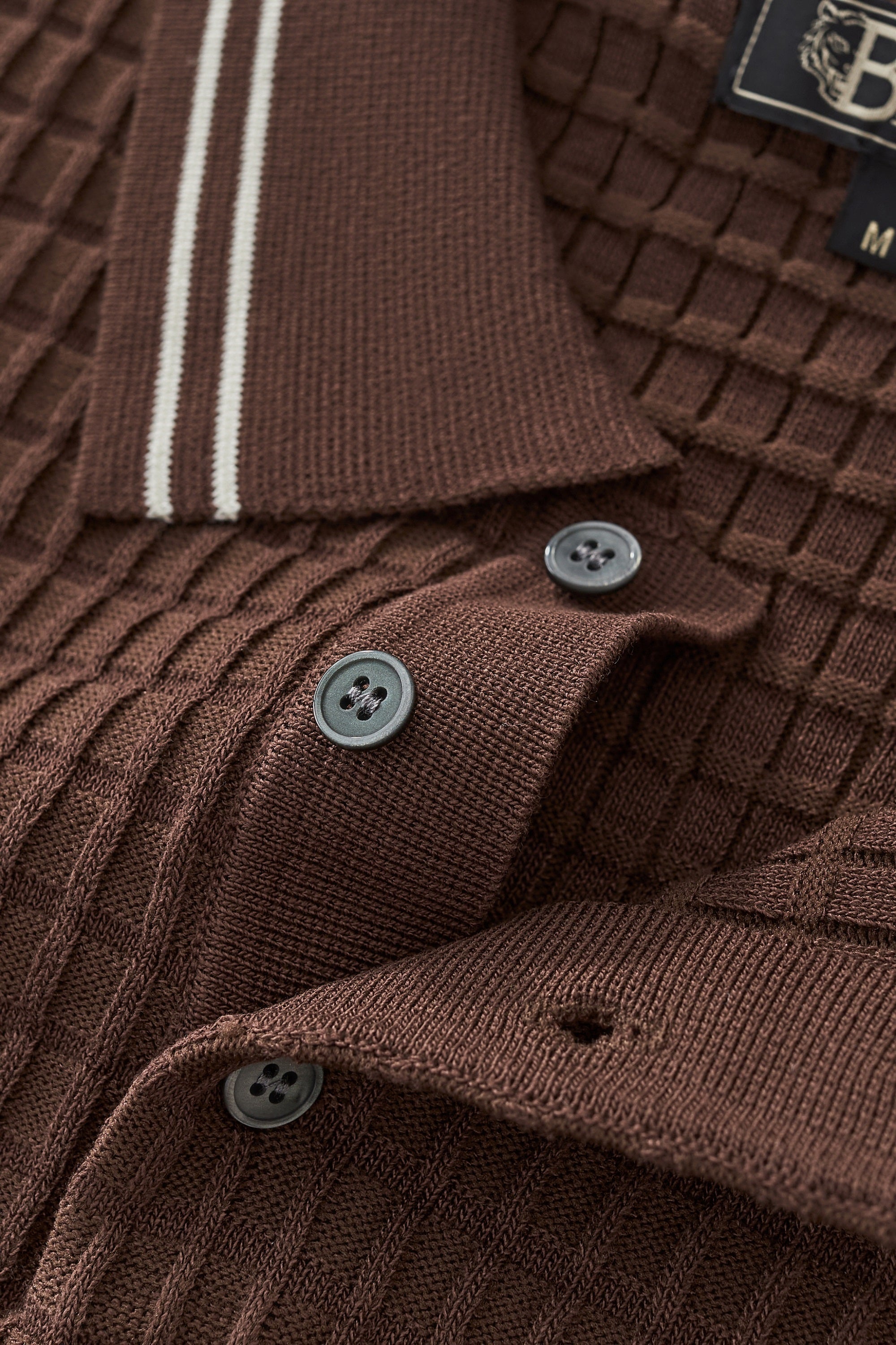 Refined Motion Knit Polo COFFEE