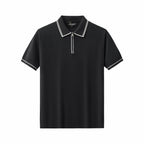 Urban Pulse Knit Zip Polo BLACK