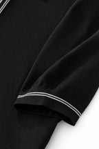 Urban Pulse Knit Zip Polo BLACK