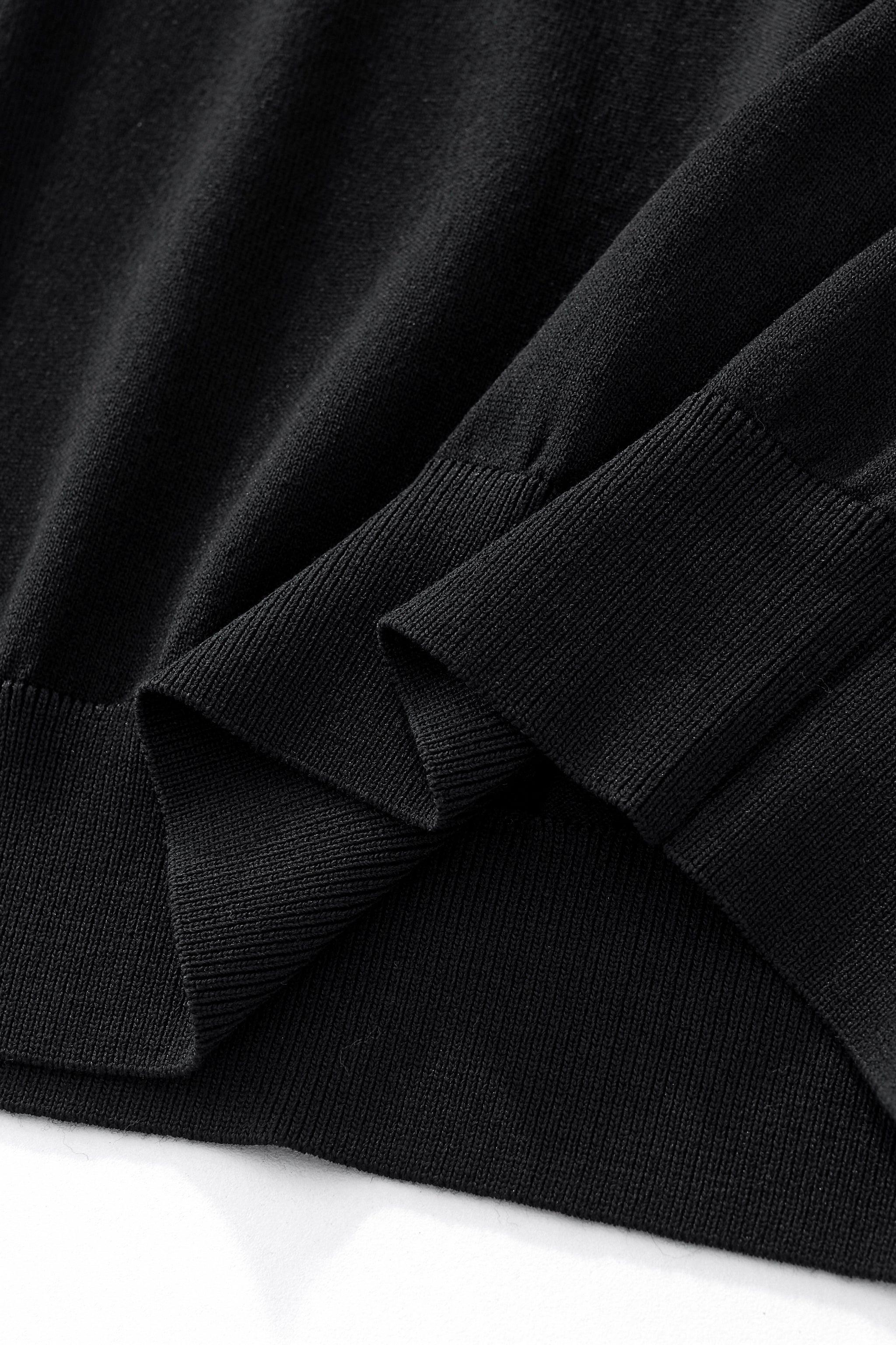 Urban Pulse Knit Zip Polo BLACK