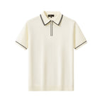Urban Pulse Zip Knit Polo IVORY