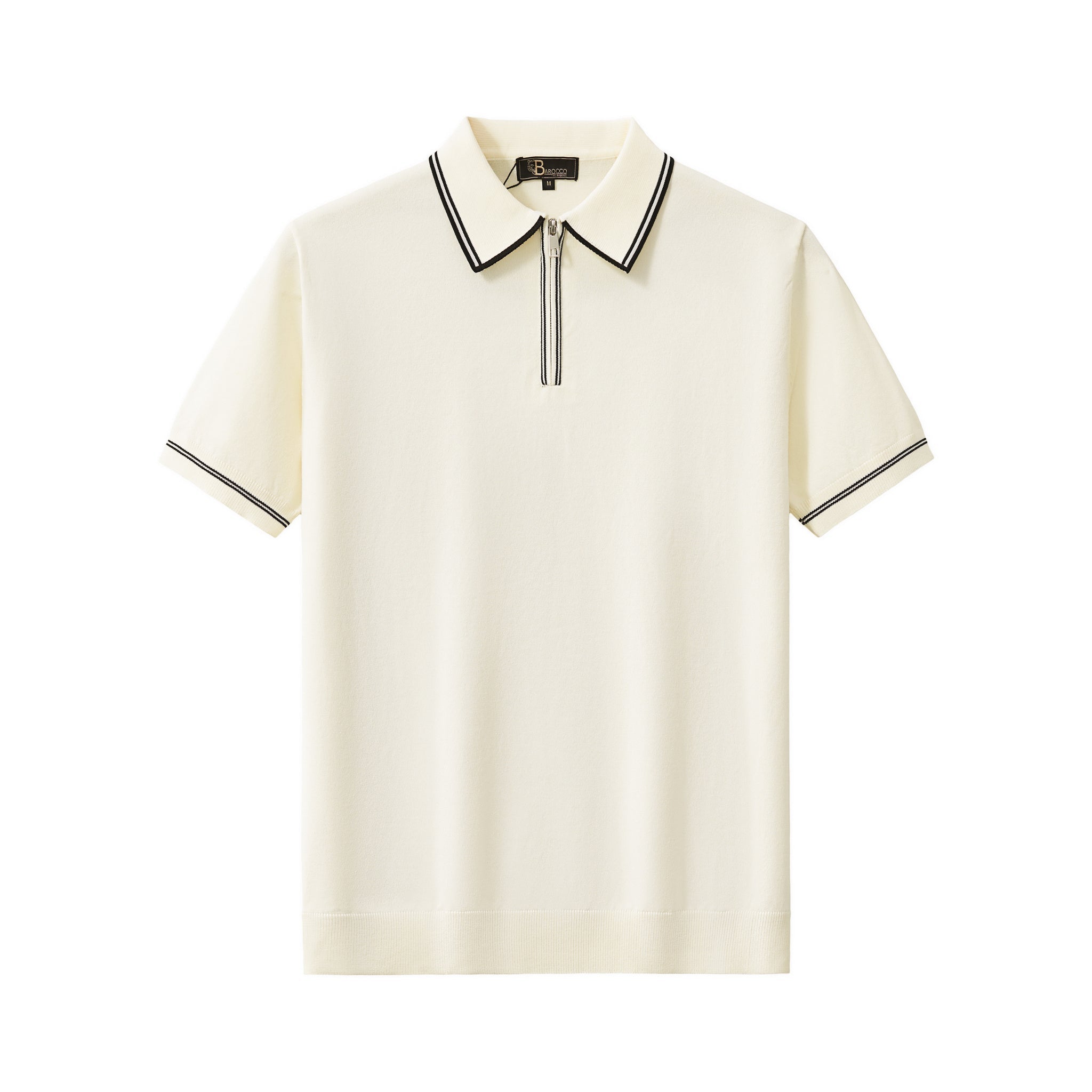 Urban Pulse Zip Knit Polo IVORY