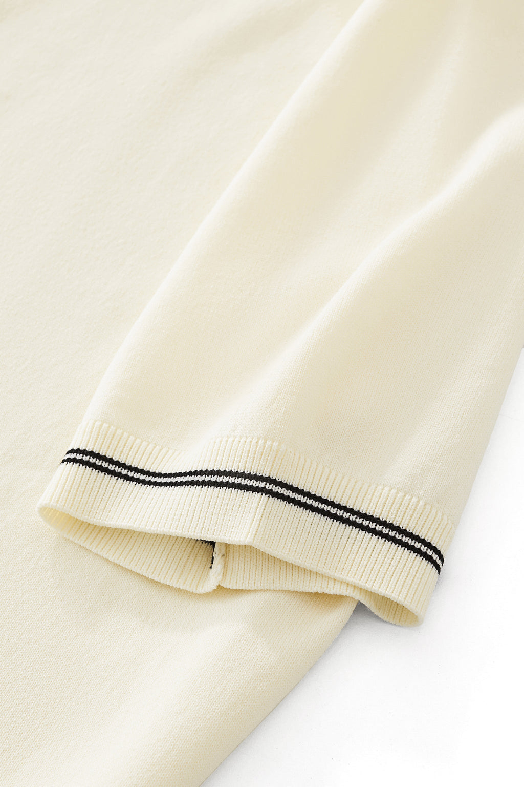 Urban Pulse Zip Knit Polo IVORY