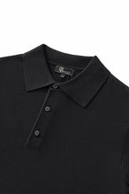 Refined Motion Knit Polo BLACK