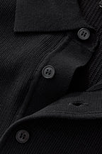 Refined Motion Knit Polo BLACK