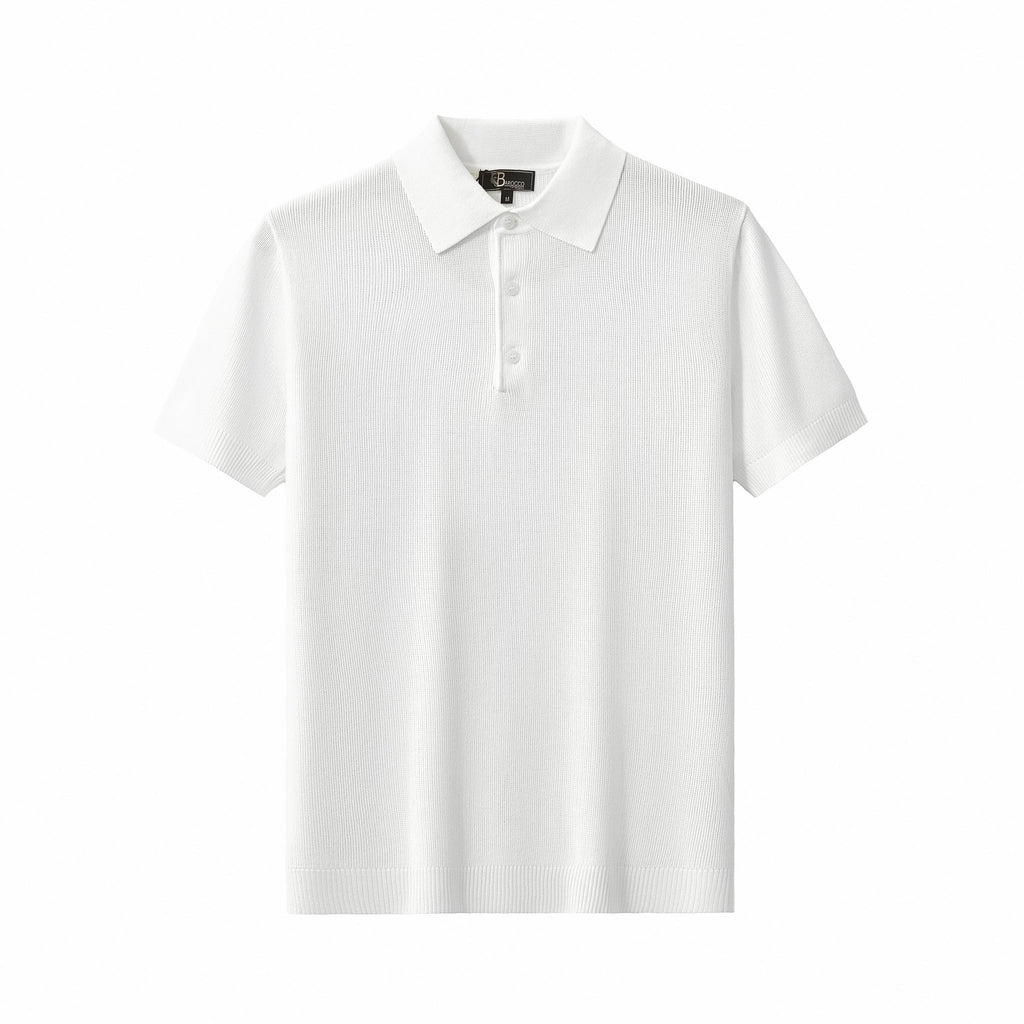 Refined Motion Knit Polo WHITE