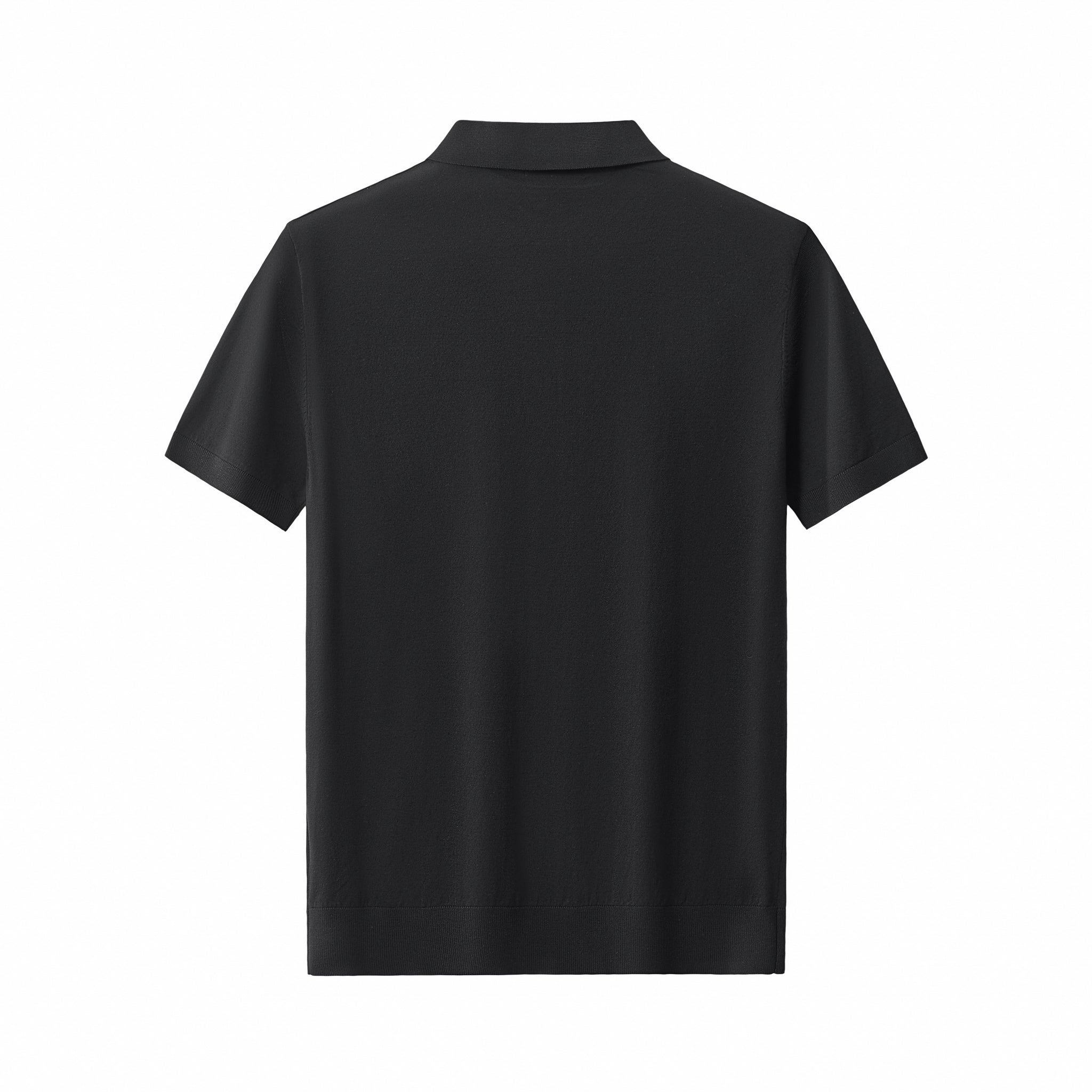 Everyday Luxe Knit Polo BLACK