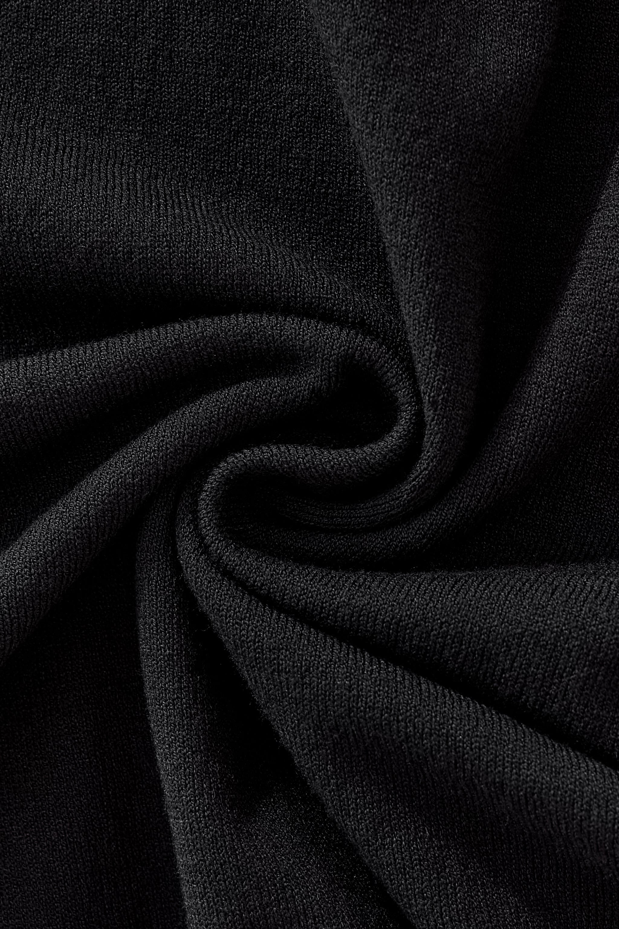 Everyday Luxe Knit Polo BLACK
