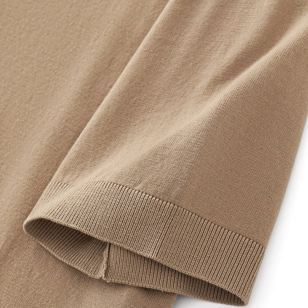 Everyday Luxe Knit Polo KHAKI