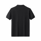 Retro Stripe Zip Knit Polo BLACK/KHAKI
