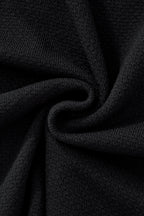 Retro Stripe Zip Knit Polo BLACK/KHAKI