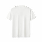 Retro Stripe Zip Knit Polo BLACK/KHAKI