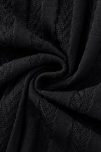 MetroLine Button Knit Polo BLACK