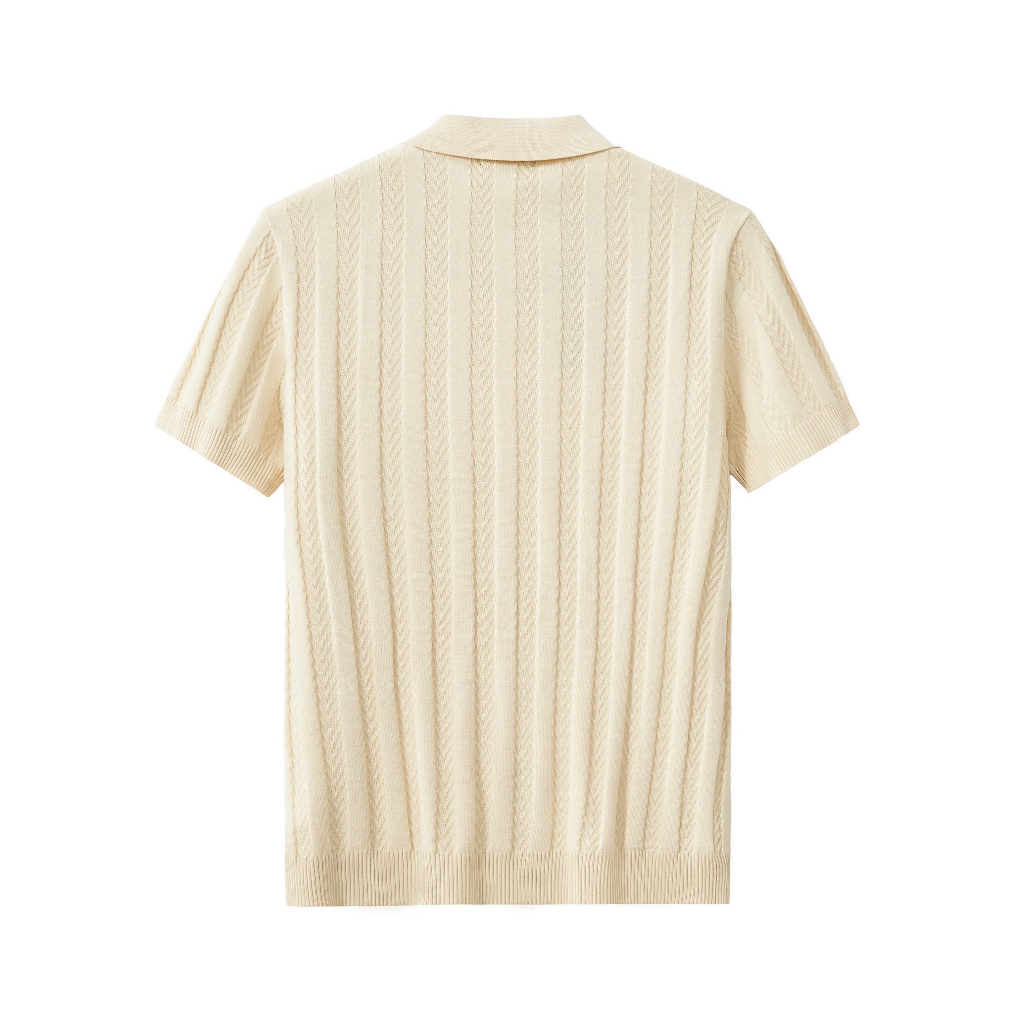 MetroLine Button Knit Polo KHAKI