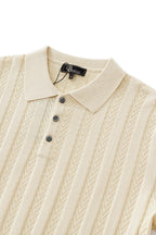 MetroLine Button Knit Polo KHAKI