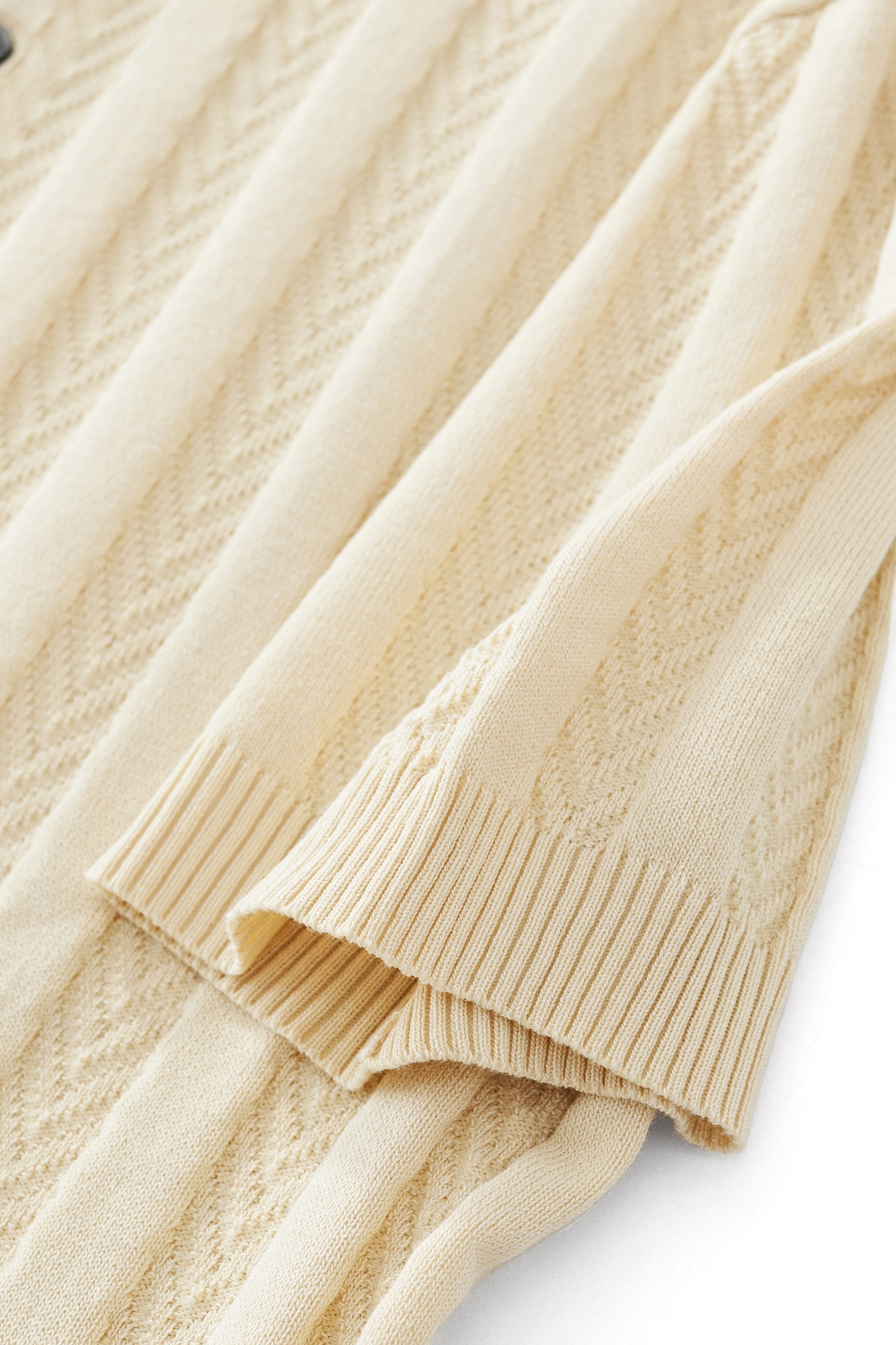 MetroLine Button Knit Polo KHAKI
