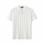 MetroLine Button Knit Polo WHITE