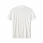 MetroLine Button Knit Polo WHITE