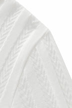 MetroLine Button Knit Polo WHITE