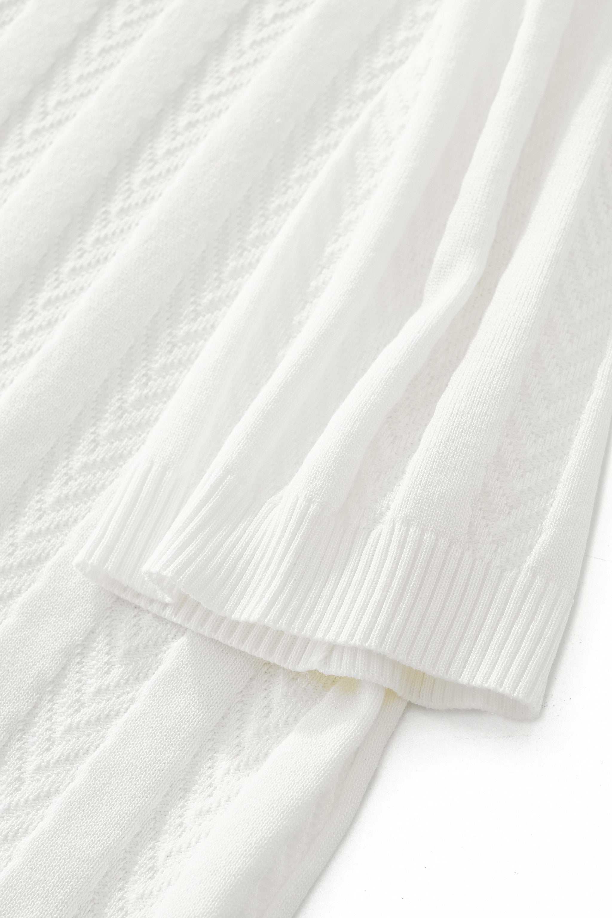 MetroLine Button Knit Polo WHITE