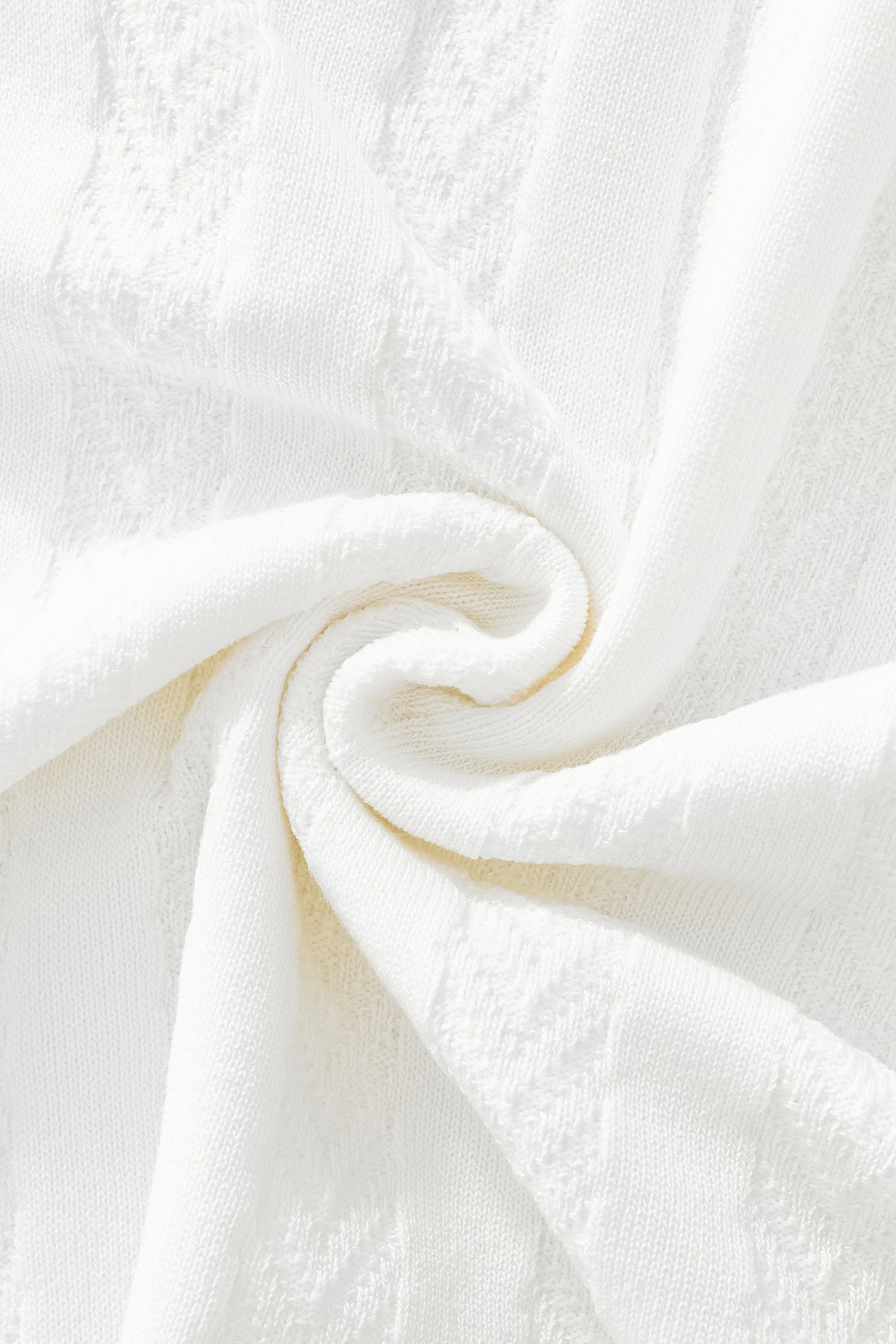 MetroLine Button Knit Polo WHITE