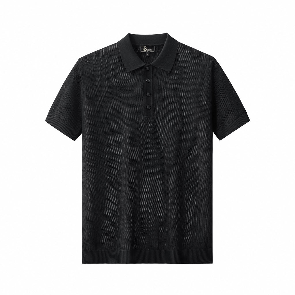 AirFlex Mesh Knit Polo BLACK