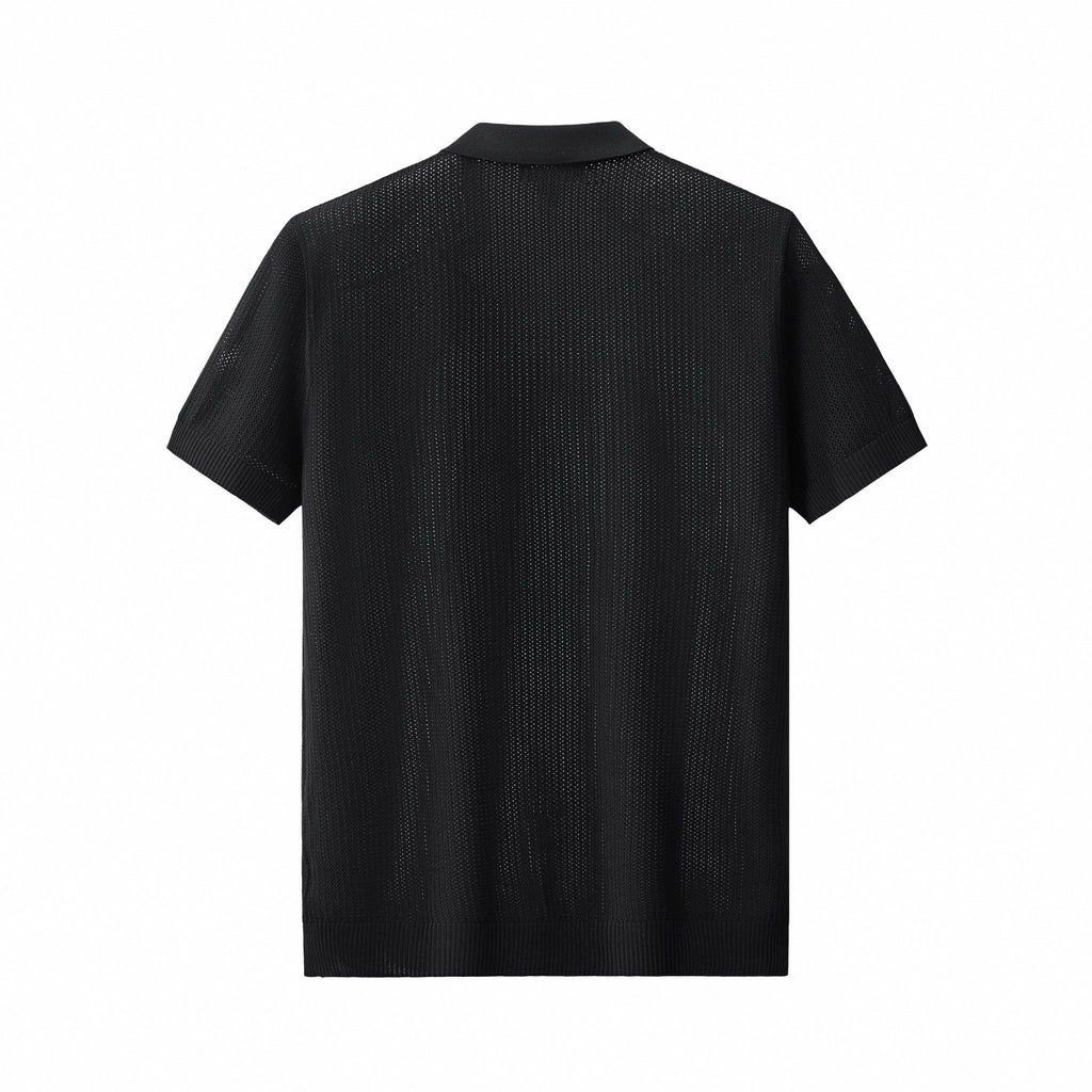 AirFlex Mesh Knit Polo BLACK