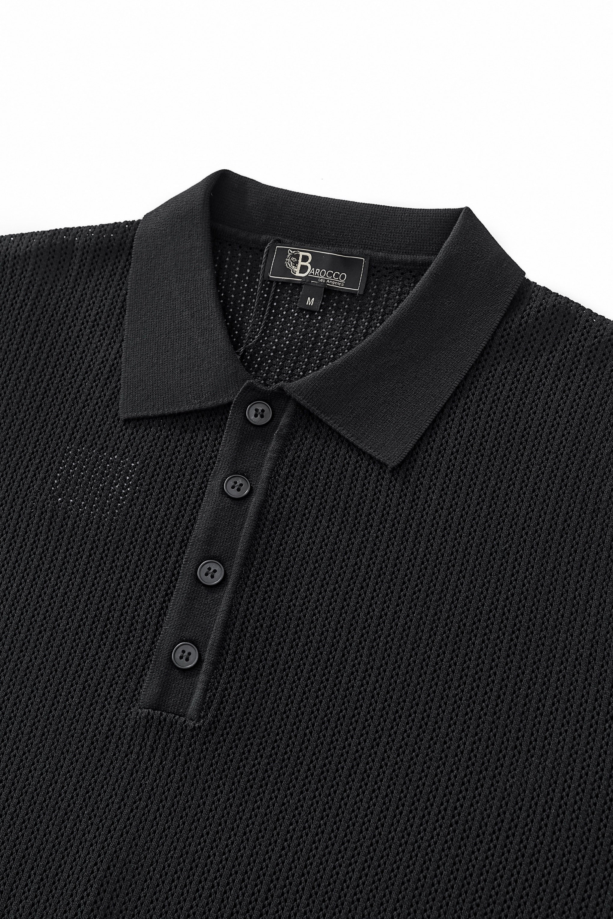 AirFlex Mesh Knit Polo BLACK