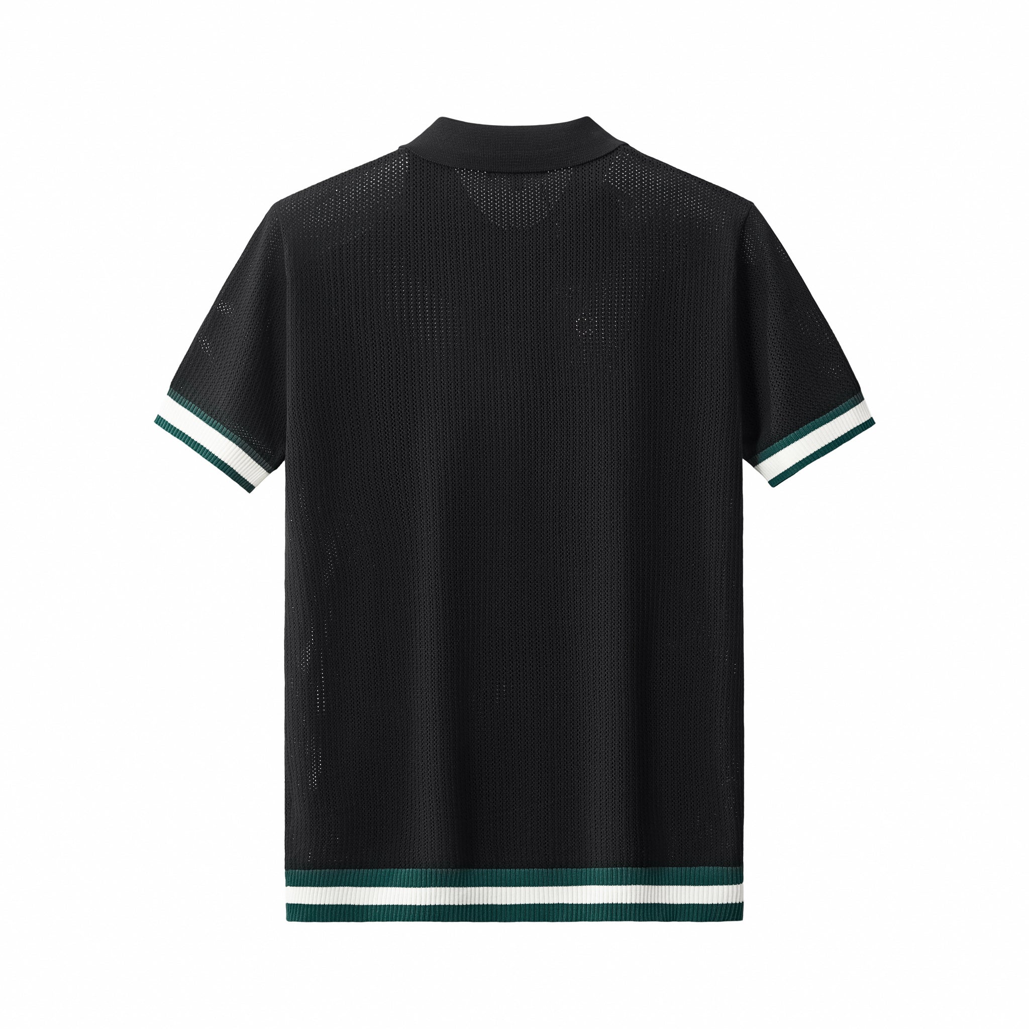 EdgeTrim Mesh Knit Polo BLACK