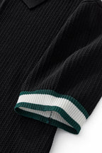 EdgeTrim Mesh Knit Polo BLACK