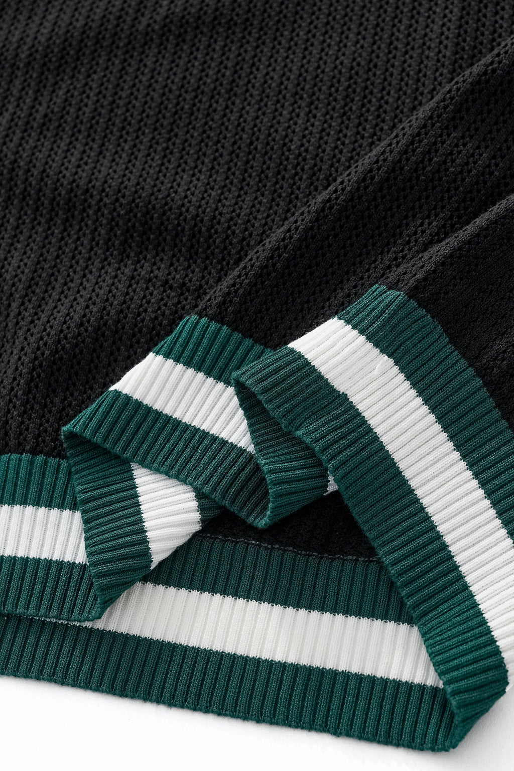 EdgeTrim Mesh Knit Polo BLACK