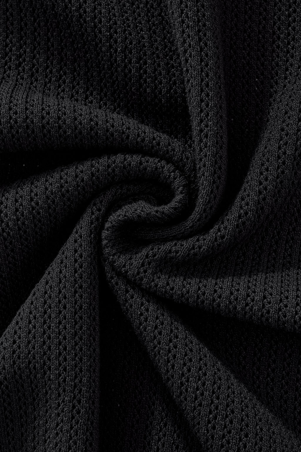 EdgeTrim Mesh Knit Polo BLACK