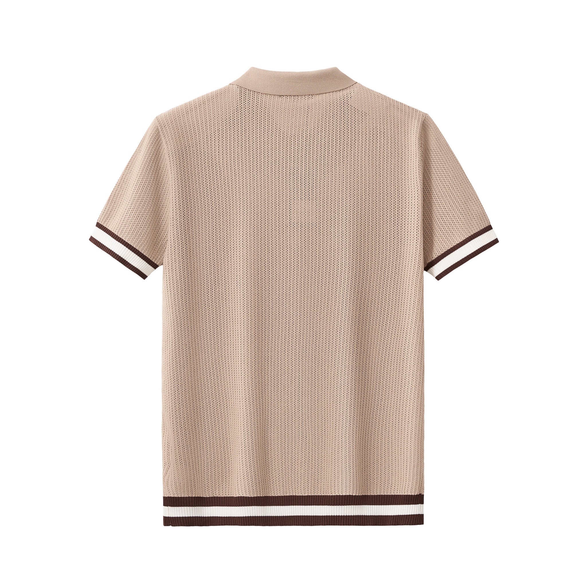 EdgeTrim Mesh Knit Polo KHAKI