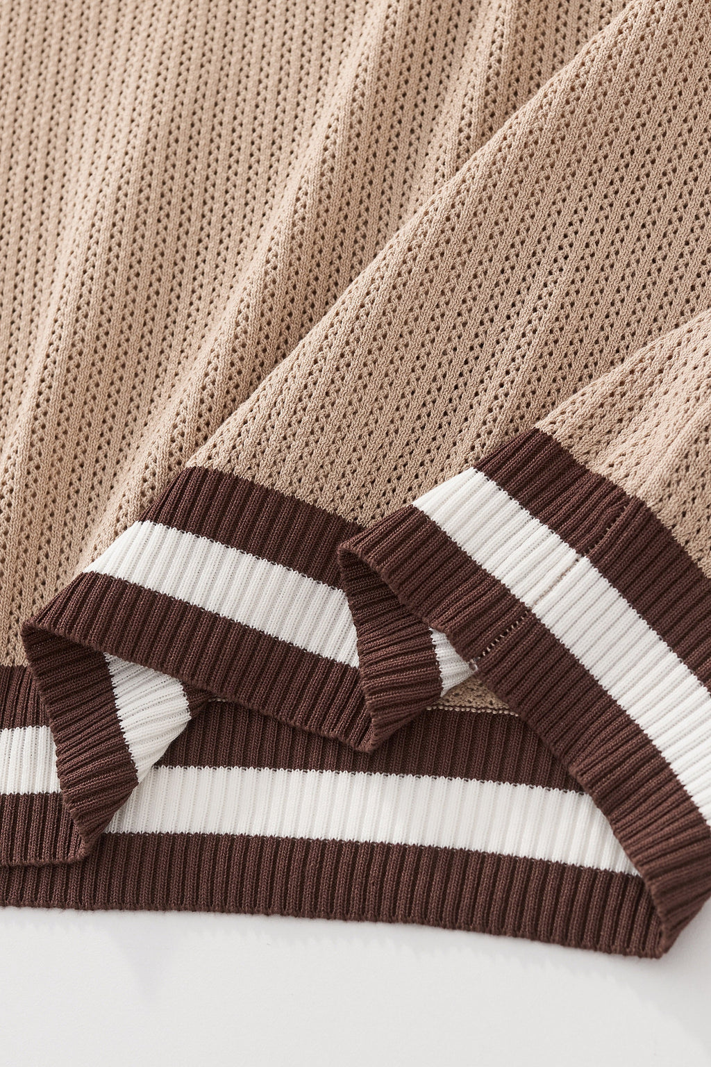 EdgeTrim Mesh Knit Polo KHAKI