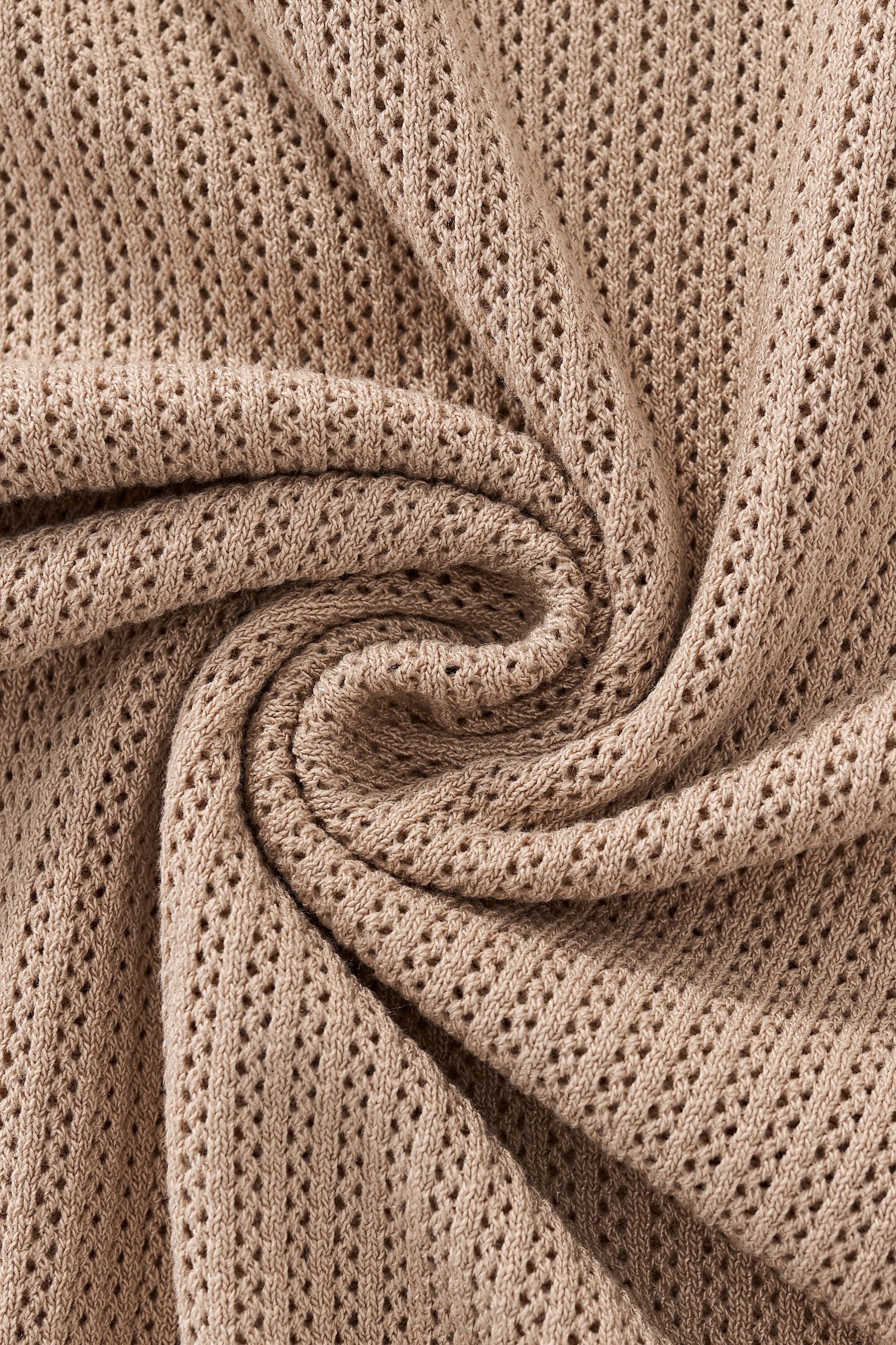 EdgeTrim Mesh Knit Polo KHAKI