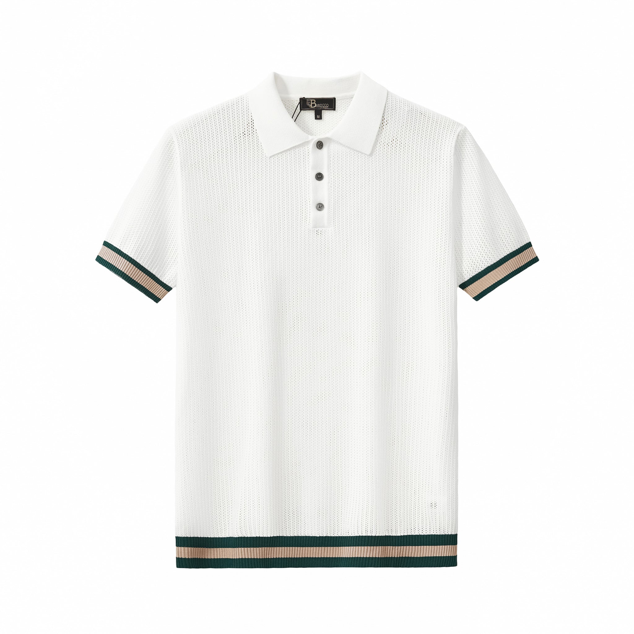EdgeTrim Mesh Knit Polo WHITE