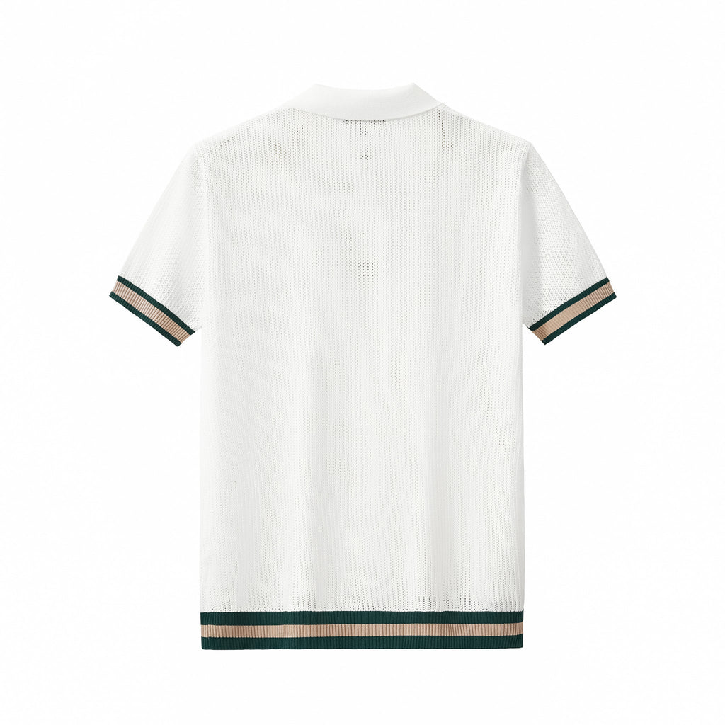 EdgeTrim Mesh Knit Polo WHITE