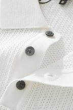 EdgeTrim Mesh Knit Polo WHITE
