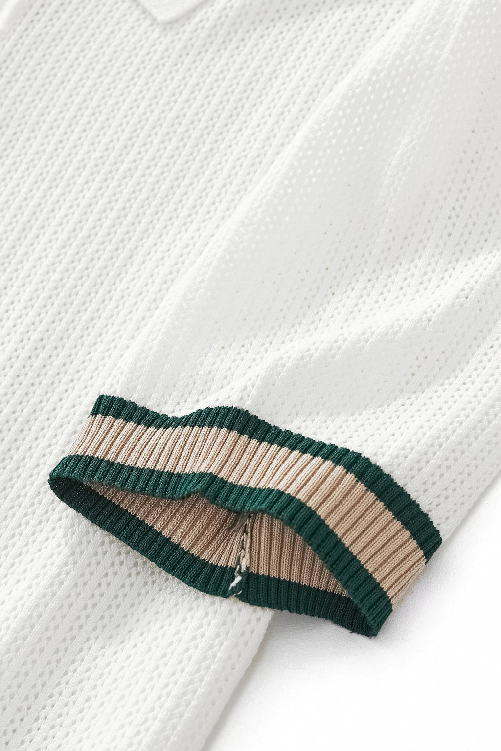 EdgeTrim Mesh Knit Polo WHITE