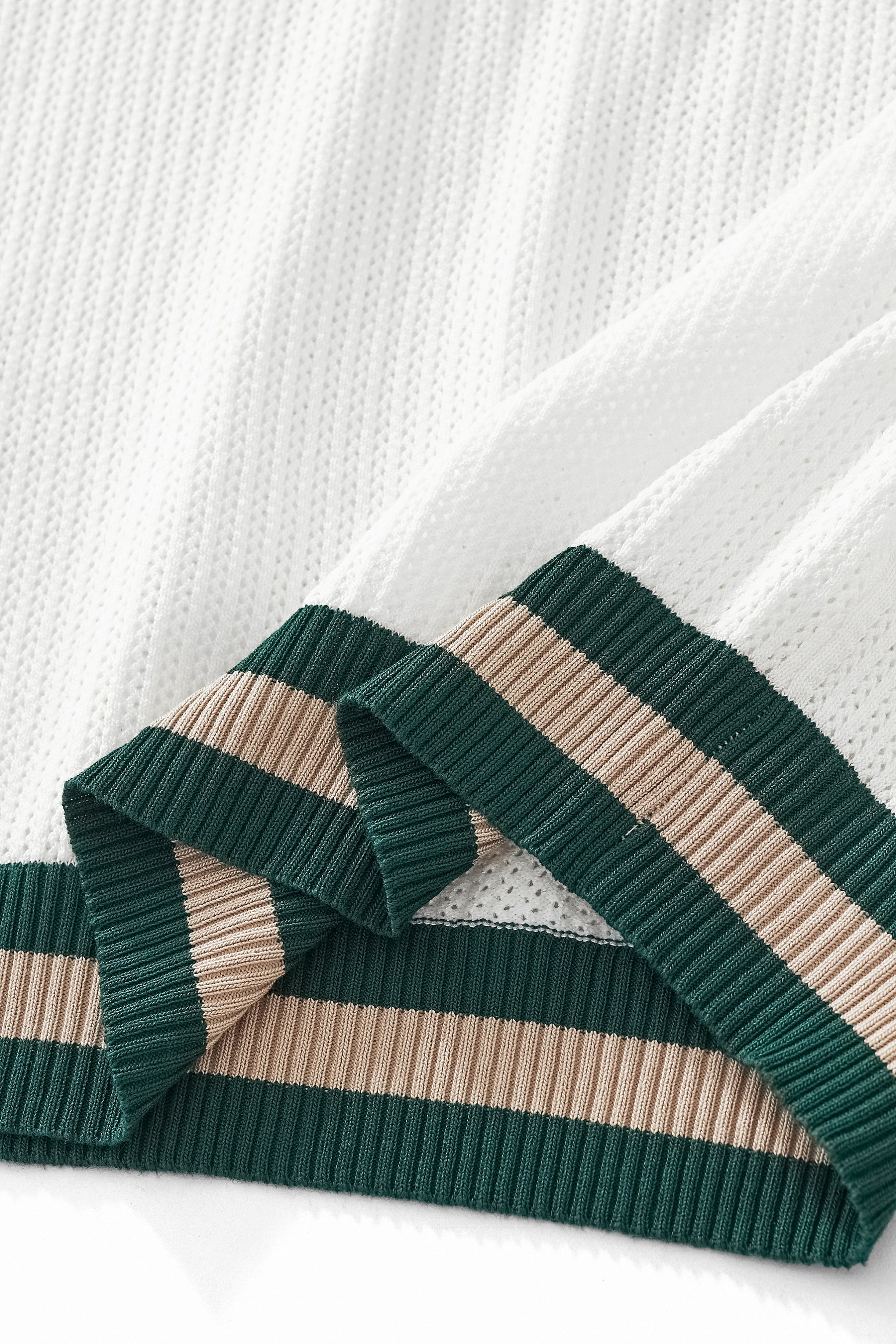 EdgeTrim Mesh Knit Polo WHITE