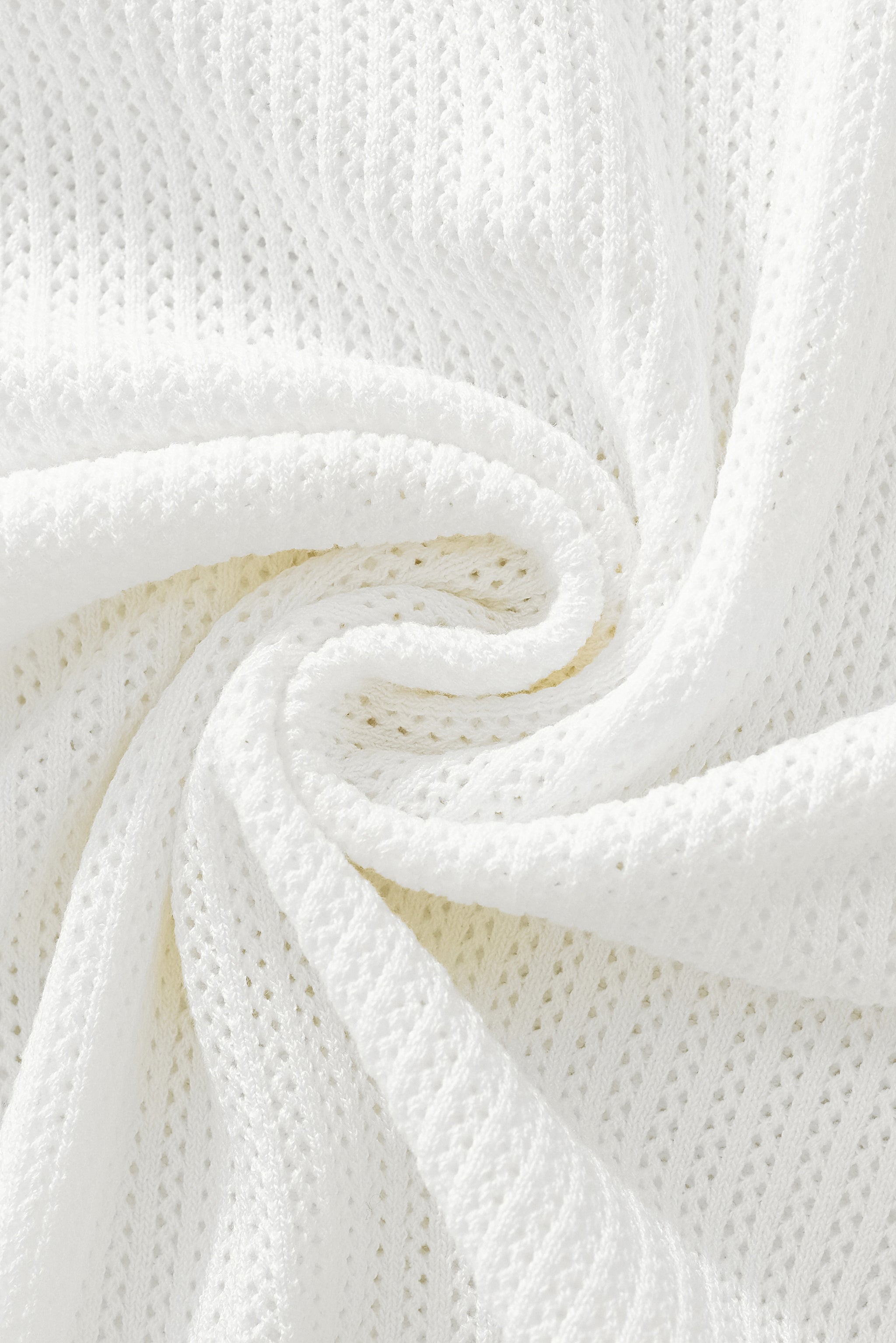 EdgeTrim Mesh Knit Polo WHITE
