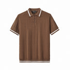 Textura Knit Polo COFFEE