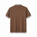 Textura Knit Polo COFFEE